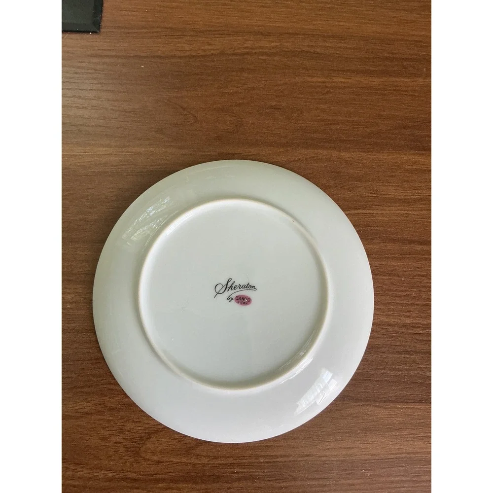 Sango Pinecone Dessert Plates, Set of 4, Vintage Nature-Inspired China